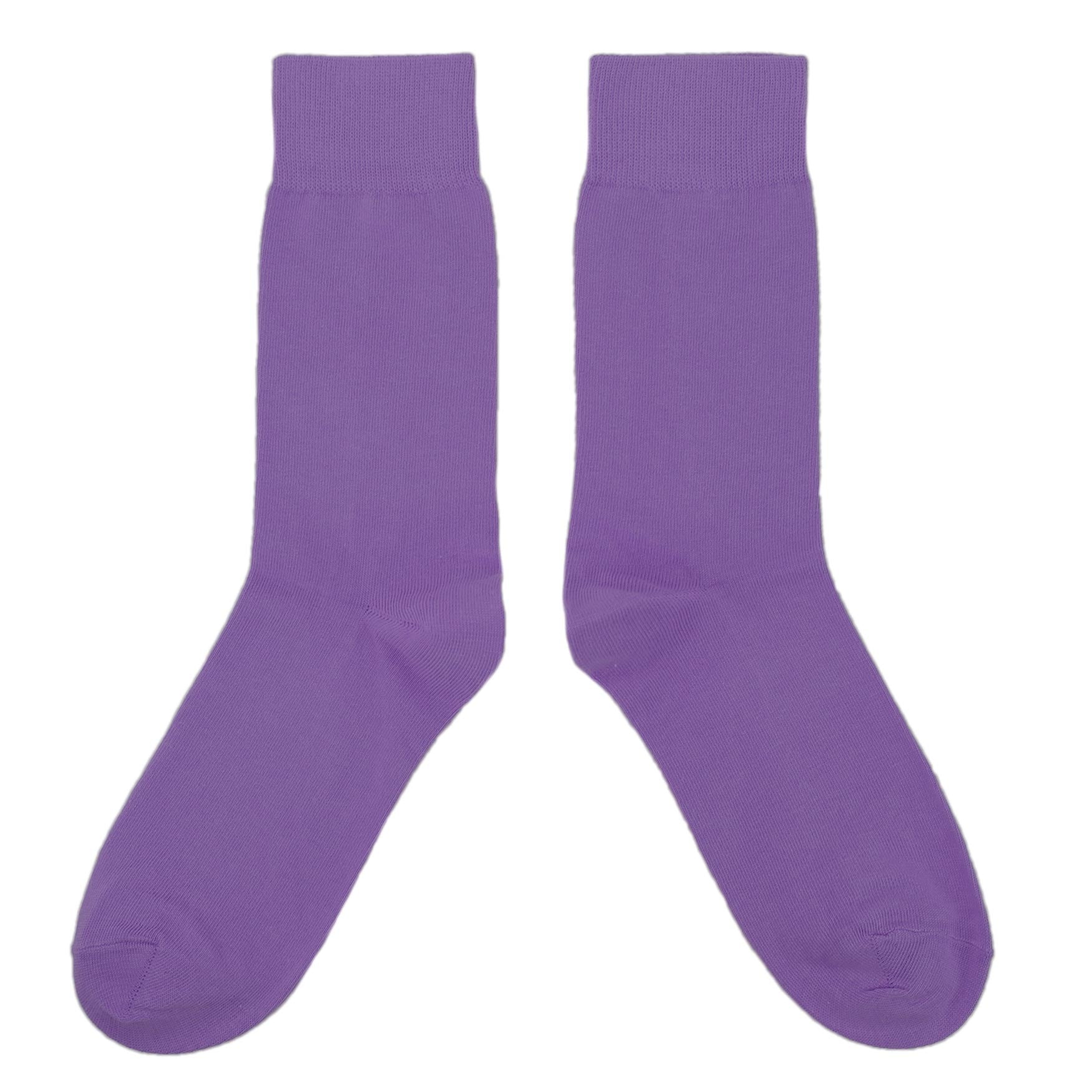 Wisteria Purple Solid Color Men's Dress Socks