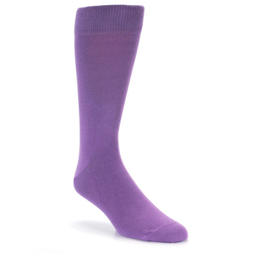 Wisteria Purple Solid Color Men's Dress Socks