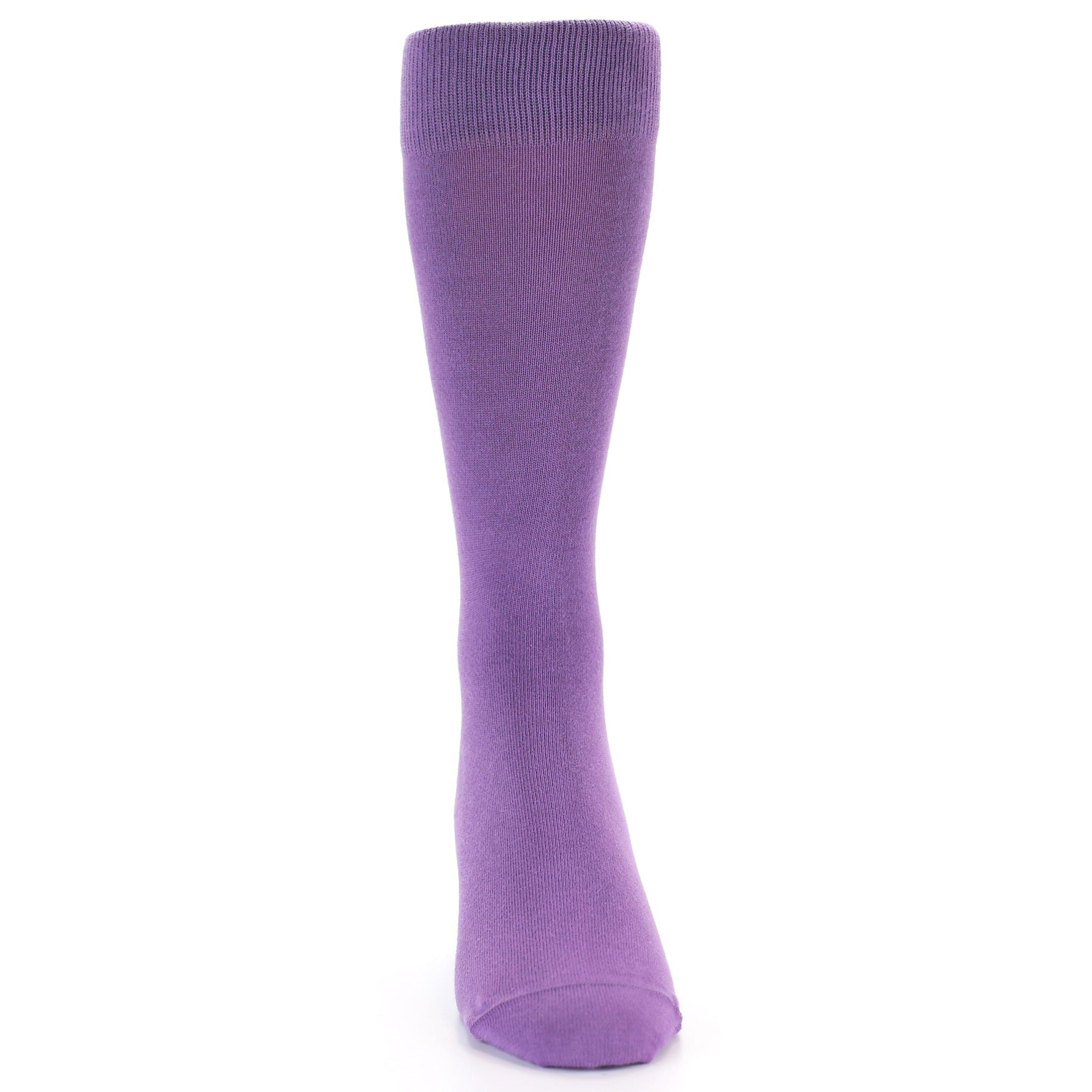 Wisteria Purple Solid Color Mens Dress Socks 