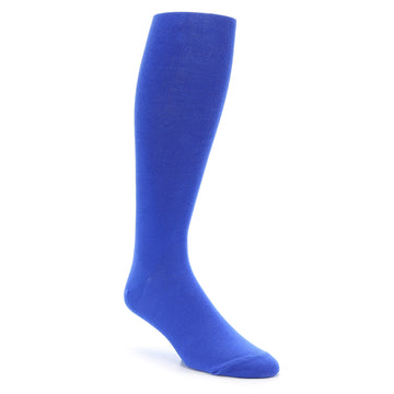 Royal Blue Solid Men's Over-the-Calf Dress Socks