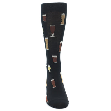 Black Craft Beer Socks - Men's Novelty Dress Socks