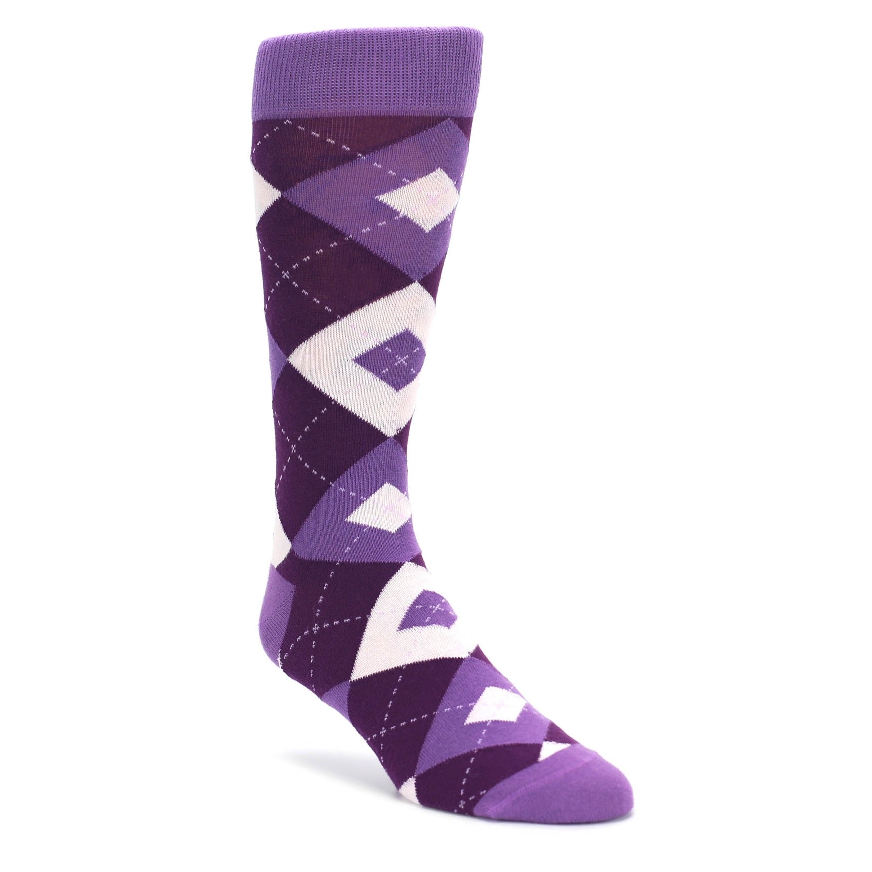 Wisteria-Plum-Argyle-Mens-Dress-Statement-Sockwear