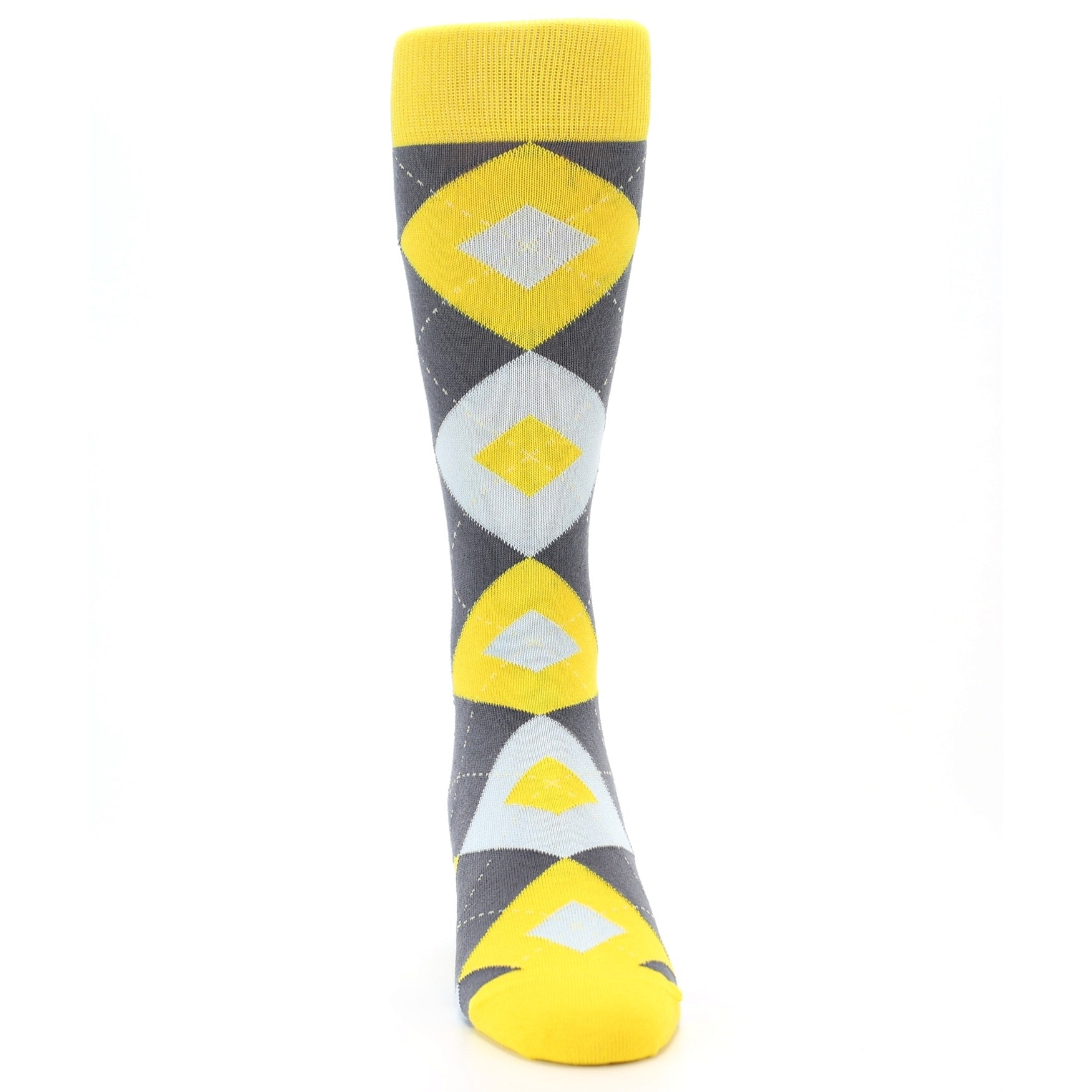 Yellow and gray store dress socks