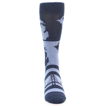 Blue Michigan Socks - Men's Novelty Dress Socks