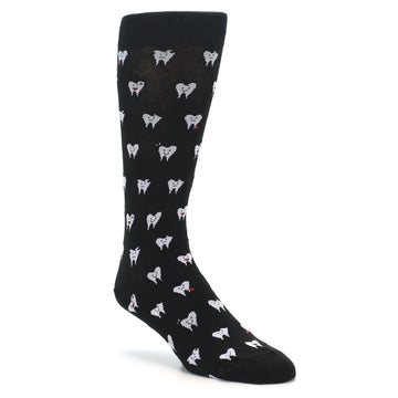 Black White DentalSocks - Men's Novelty Dress Socks