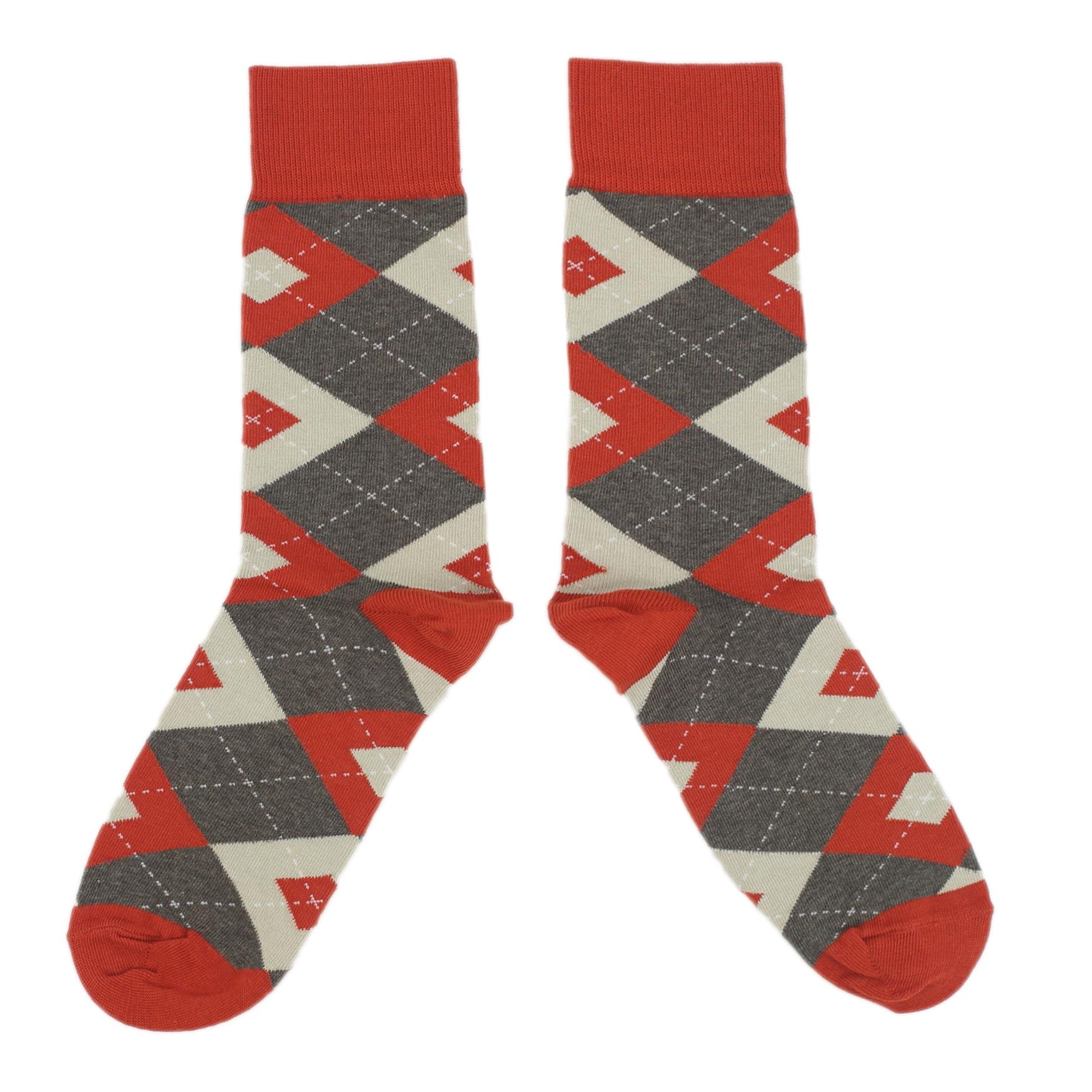 Rust Heathered Brown Argyle Men's Dress Socks Rust Heathered Brown Argyle Men's Dress Socks
