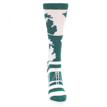 Green White Michigan Socks - Women's Novelty Socks