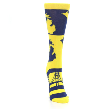 Yellow Blue Michigan Socks - Women's Novelty Socks