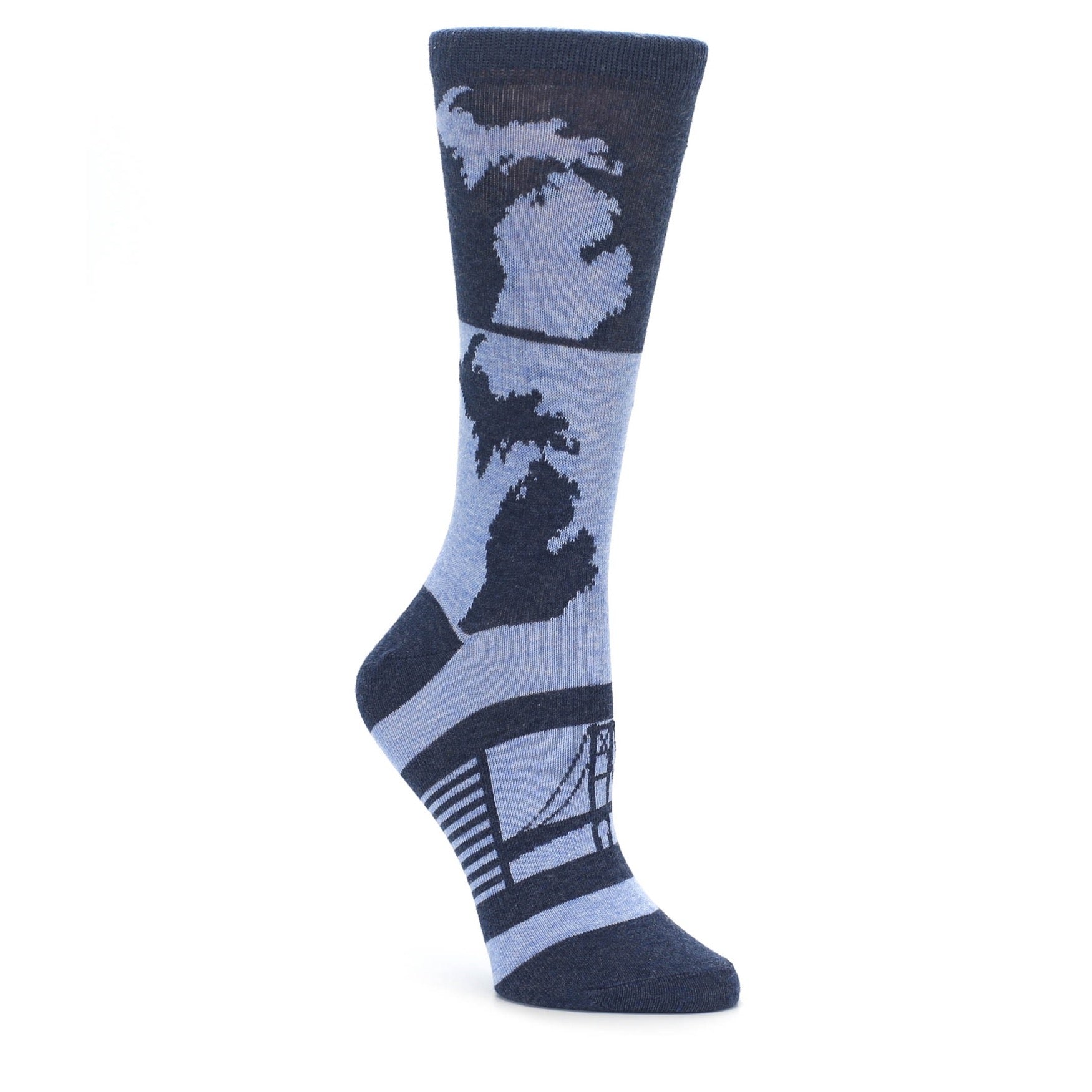 Blue Michigan Womens Dress Socks boldSOCKS