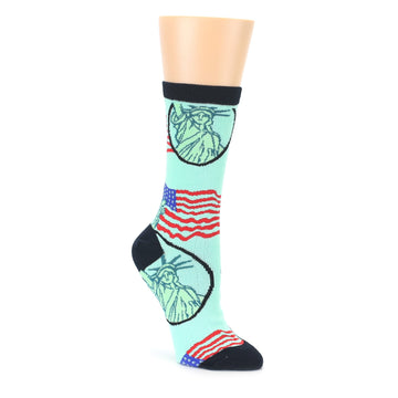 Mint Black Lady Liberty Womens Dress Socks Oooh Yeah Socks