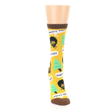 Yellow Happy Tree Bob Ross Socks - Women's Novelty Socks