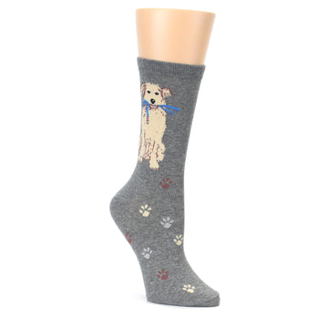 Gray Dog Walk Socks - Women's Novelty Socks