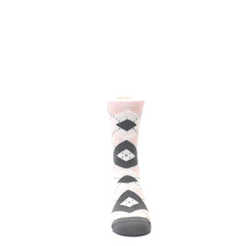 Petal Pink Gray Junior Groomsmen Kid's Dress Socks