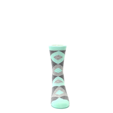 Mint Gray Junior Groomsmen Kid's Dress Socks