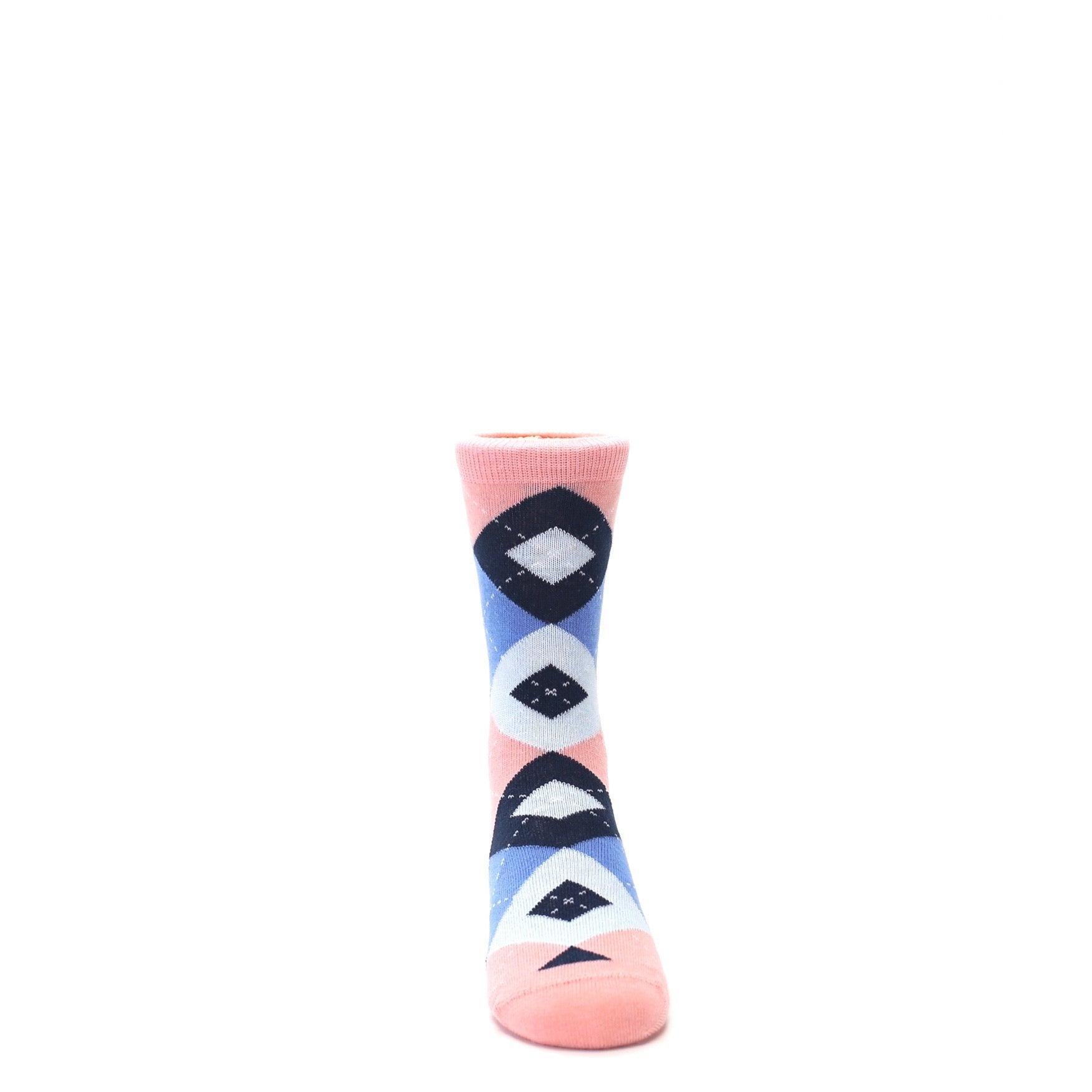 Pink and blue dress shop socks