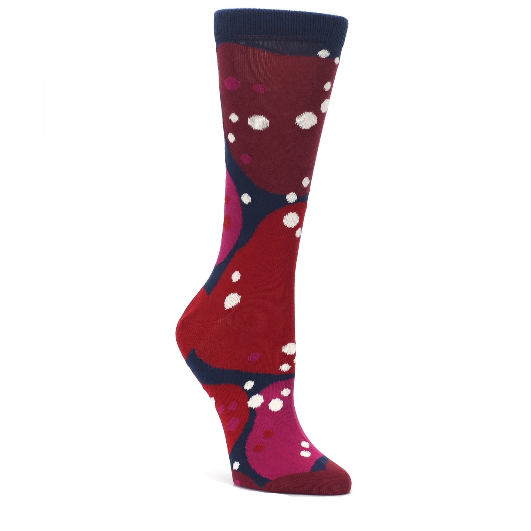 Navy-Maroon-Red-Lava-Womens-Dress-Socks-Ballonet-Socks