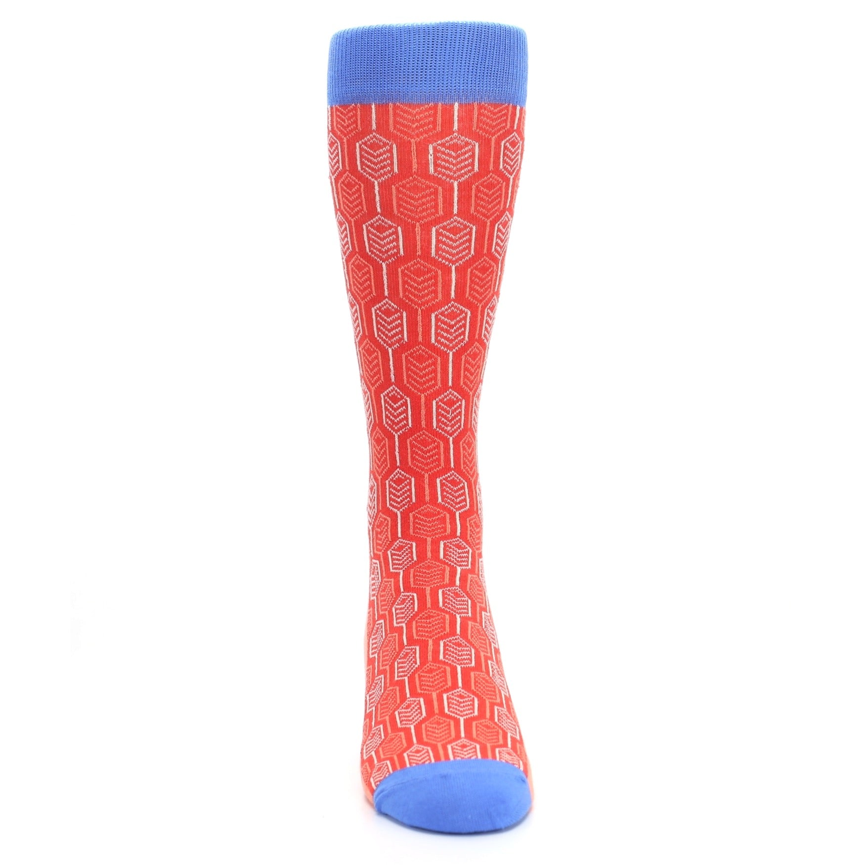 mens red dress socks Laburnum 5x3 Rib Merino Wool Mid-calf Dress Socks