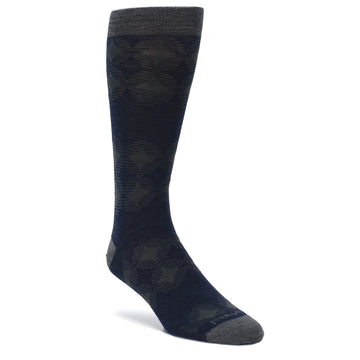 Deep-Navy-Agano-Diamond-Wool-Mens-Casual-Socks-Smartwool