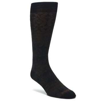 Chestnut-Black-Agano-Diamond-Wool-Mens-Casual-Socks-Smartwool