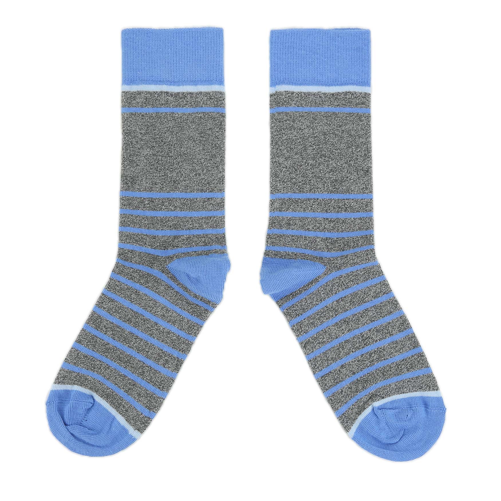 Gray Blue Heathered Stripe Women's Dress Socks Gray Blue Heathered Stripe Women's Dress Socks