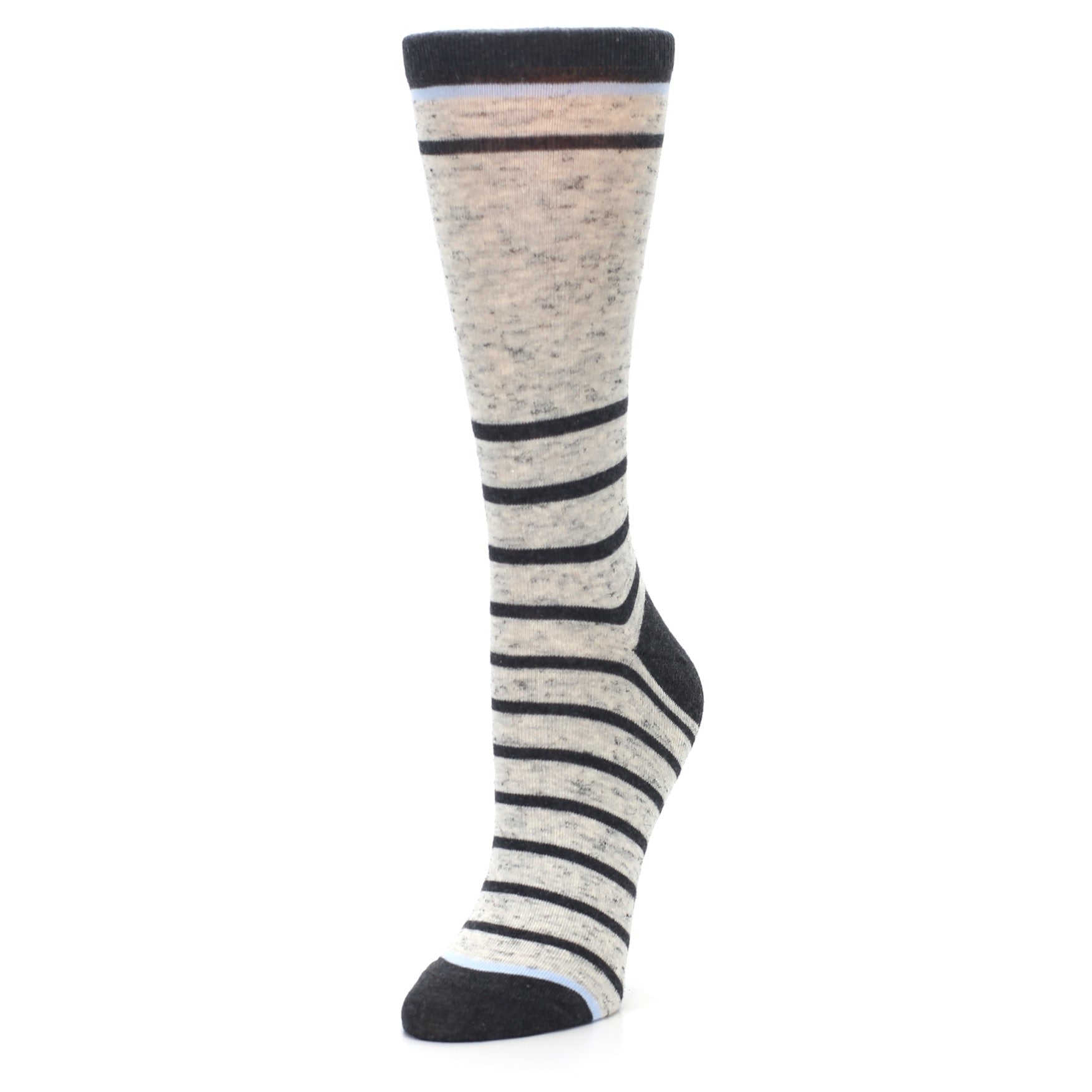 Light Gray Heathered Striped Socks Light Gray Heathered Striped Socks