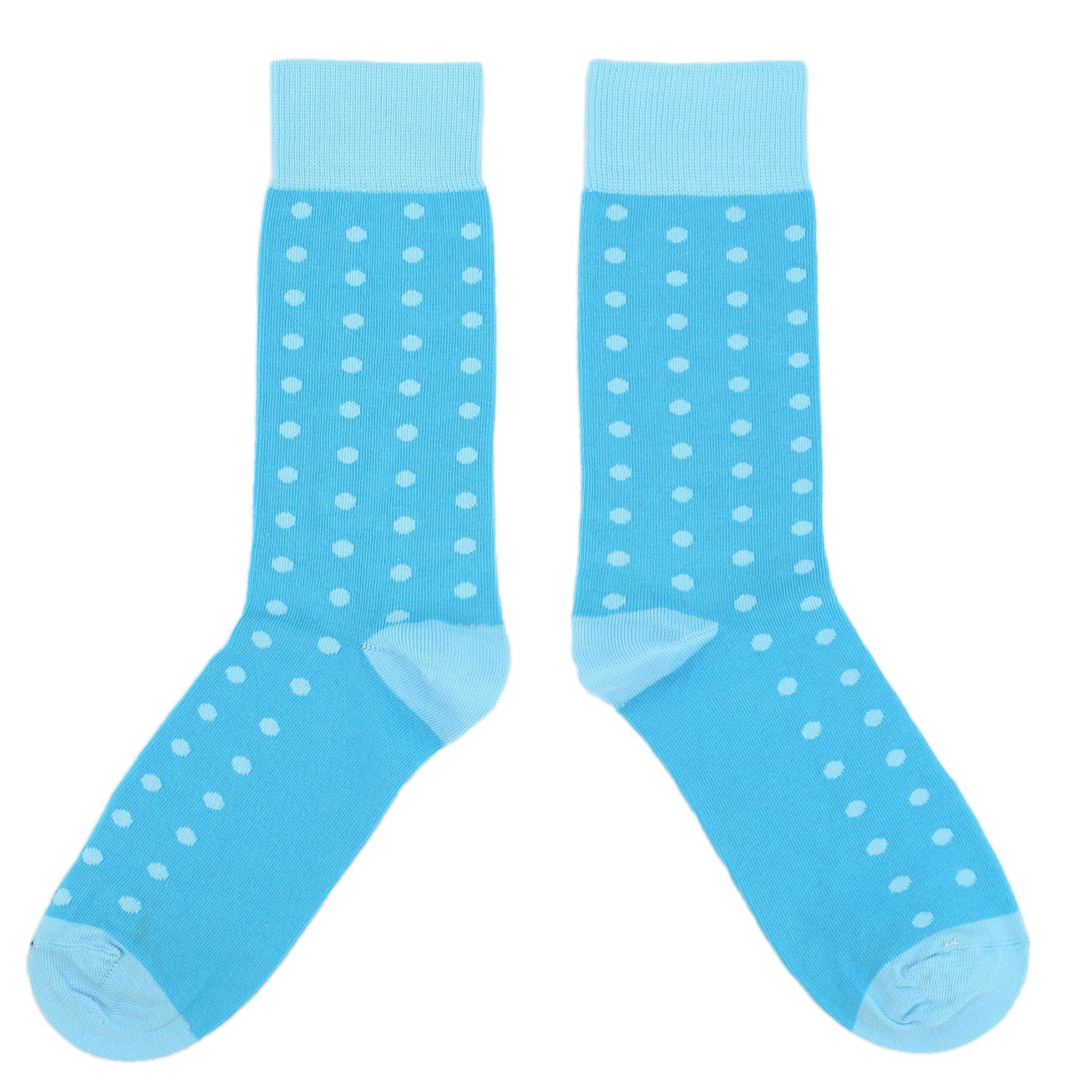 Pool-Malibu-Polka-Dot-Men’s-Dress-Socks-Statement-Sockwear-overhead