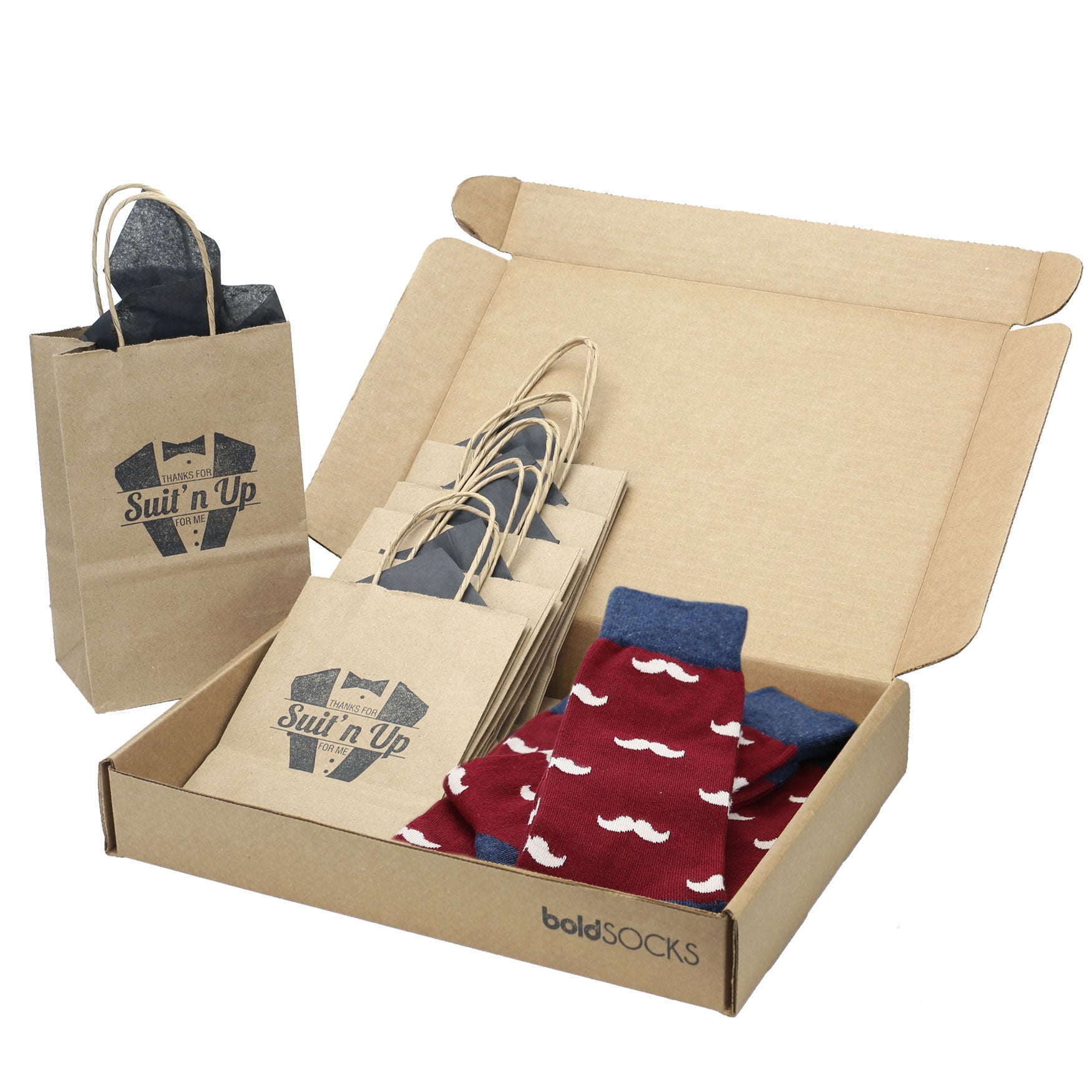 Burgundy-Navy-Mustache-Men’s-Dress-Socks-Statement-Sockwear