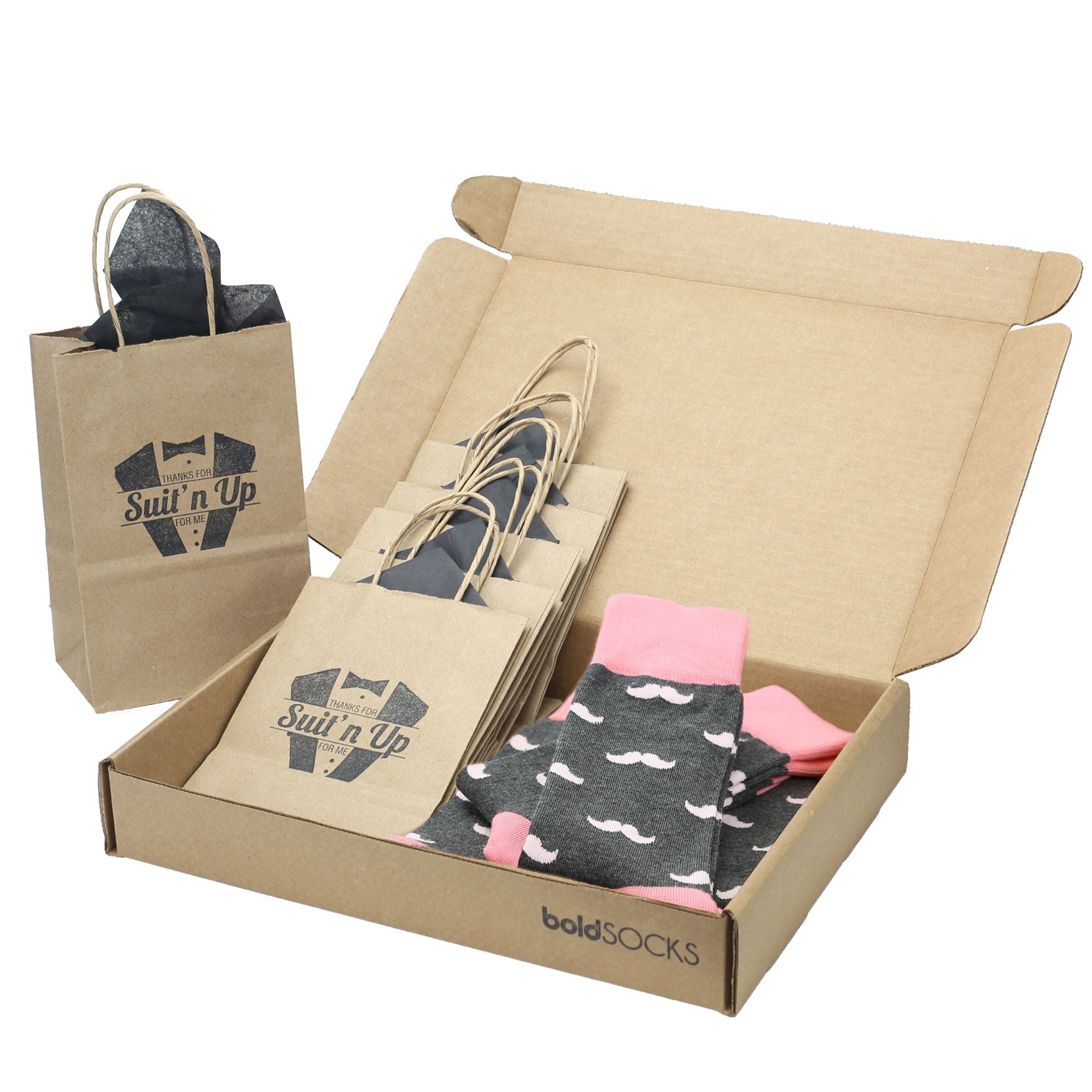 Flamingo-Petal-Gray-Mustache-Men’s-Dress-Socks-Statement-Sockwear