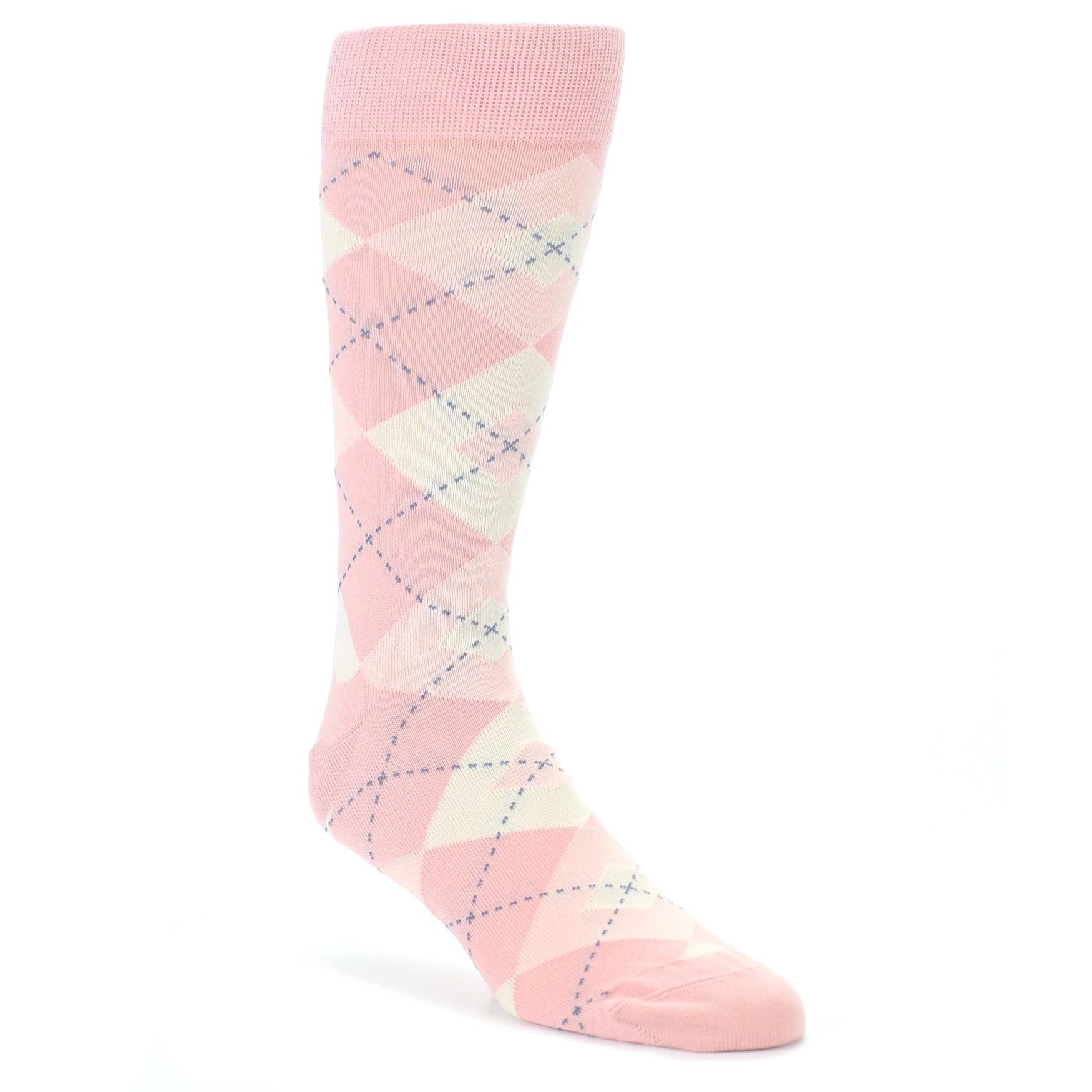 Blush-Bellini-Ballet-Pink-Argyle-Mens-Dress-Socks-Statement-Sockwear