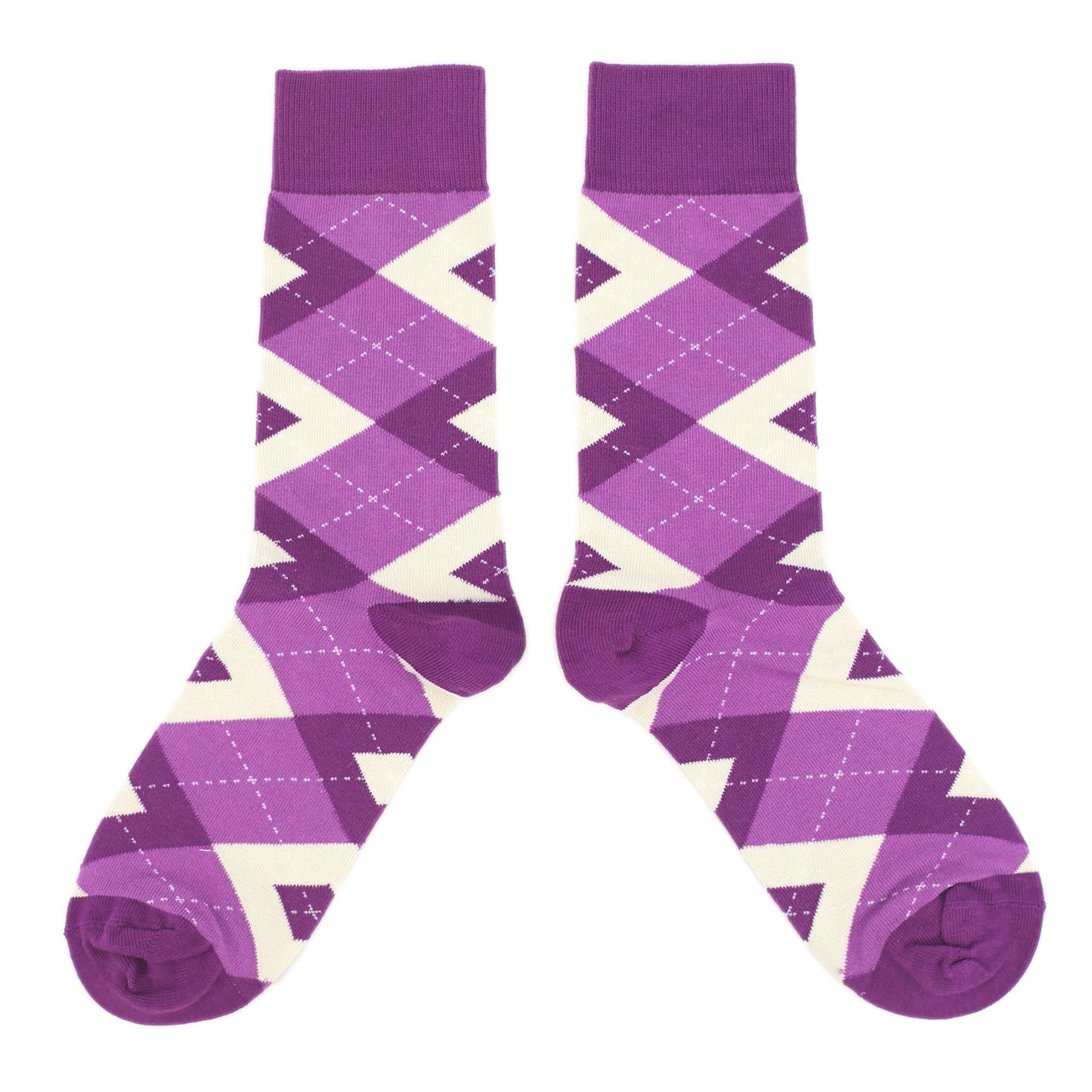 Raspberry-Argyle-Mens-Dress-Socks-Statement-Sockwear-overhead