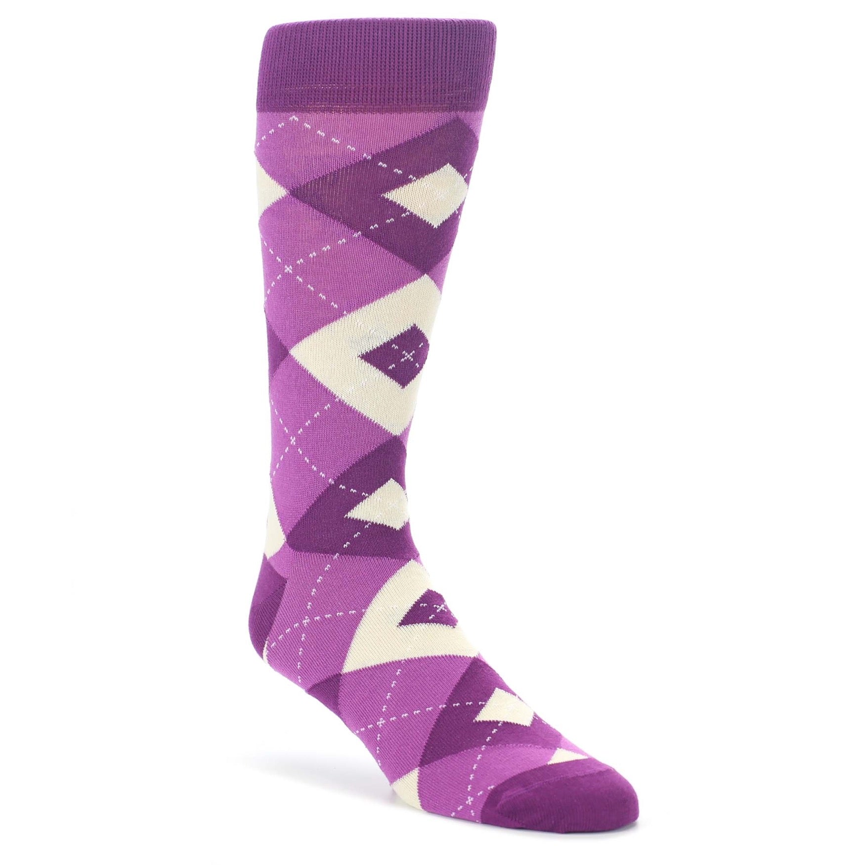 Raspberry-Argyle-Mens-Dress-Socks-Statement-Sockwear
