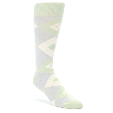 Sage Meadow Gray Argyle Men's Dress Socks