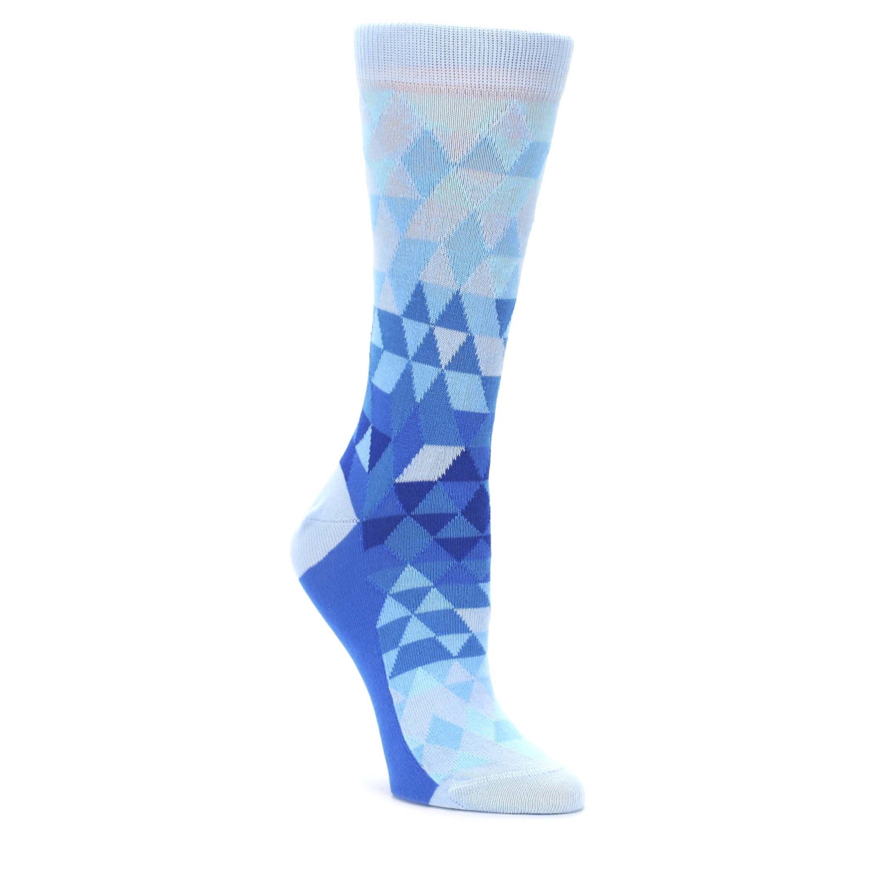 Blues Triangle Geometric Women's Dress Socks