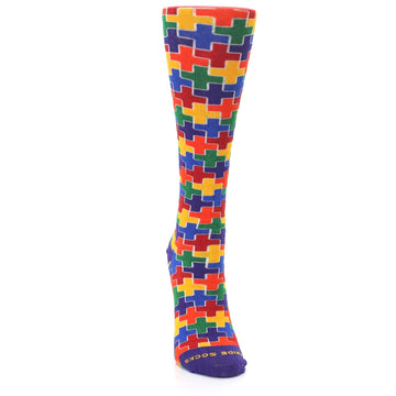 Multicolor Plus Rainbow Socks - Women's Crew Socks