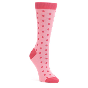 Flamingo-Guava-Polka-Dot-Womens-Dress-Socks-Statement-Sockwear