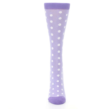 Lilac Iris Purple Polka Dot Women's Dress Socks