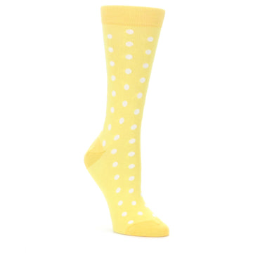 Sunbeam Yellow Polka Dot Women's Dress Socks