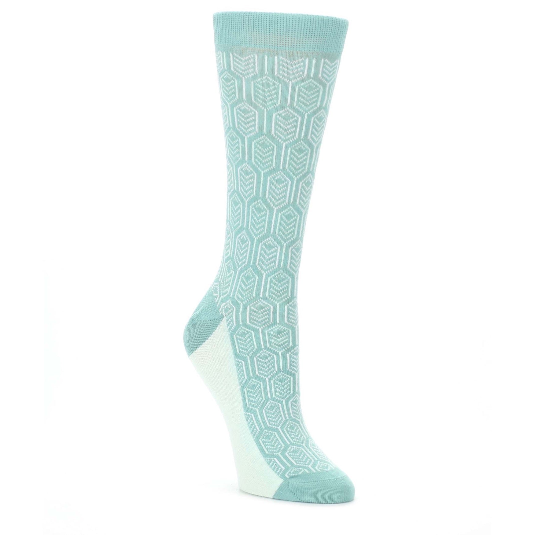 Teal-Feather-Optics-Womens-Dress-Socks-Statement-Sockwear