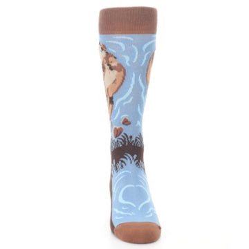 Otterly In Love Otter Socks - Men's Novelty Dress Socks