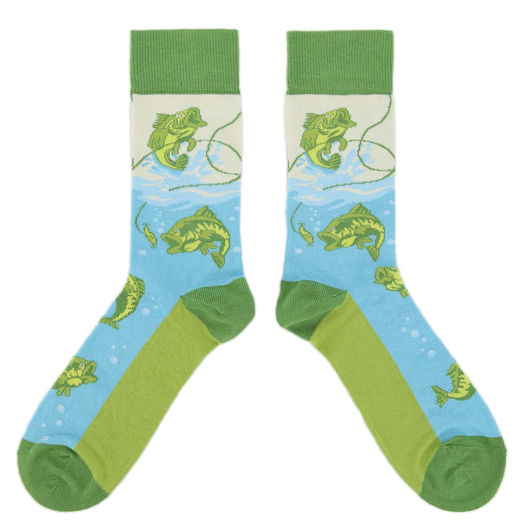 https://boldsocks.com/cdn/shop/products/25773-Green-Blue-Fishing-Lure-Mens-Dress-Socks-Statement-Sockwear-overhead.jpg?v=1677717912&width=1946