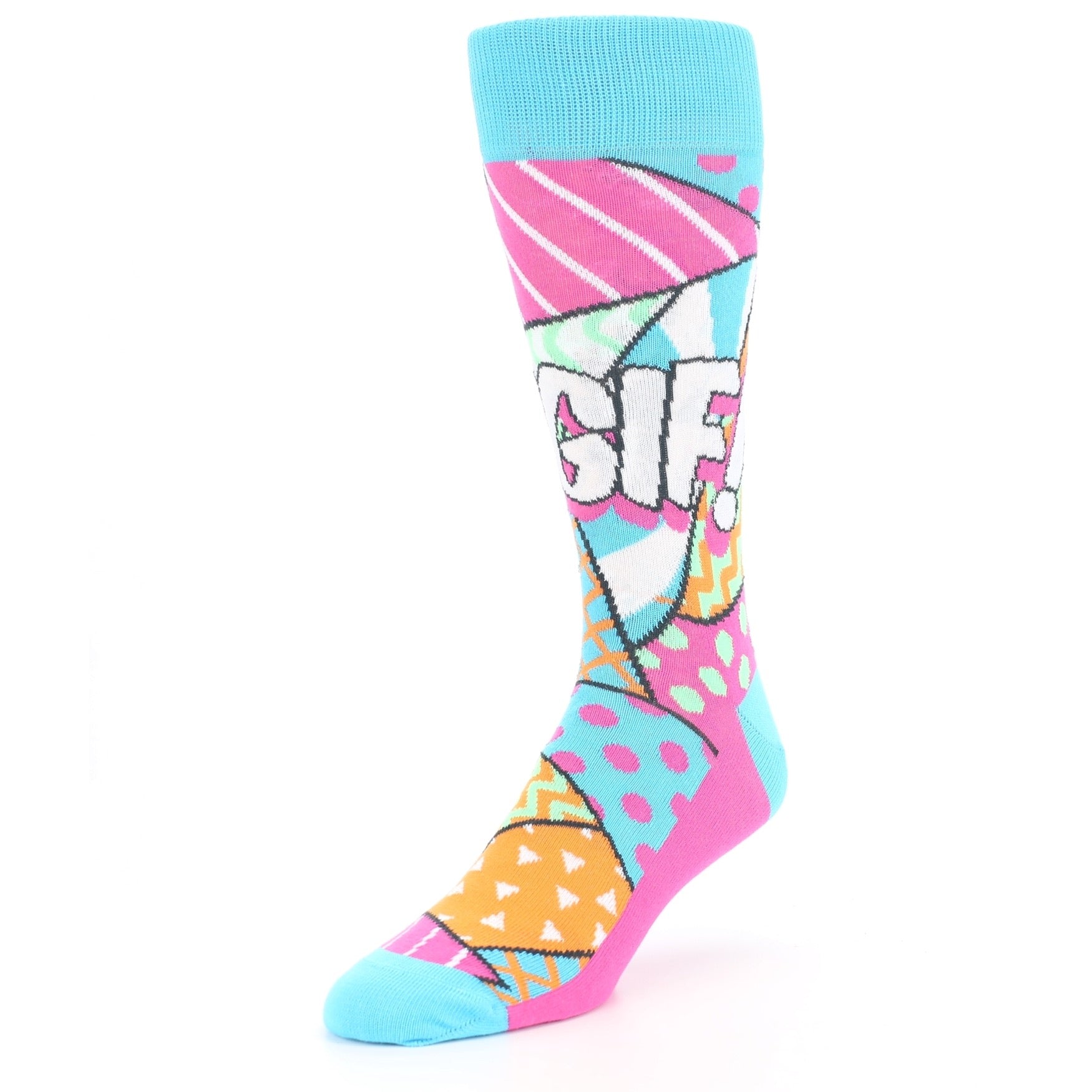 neon dress socks Men's Neon Yellow(Bright Yellow) with Purple and White Color Argyle Dress Socks