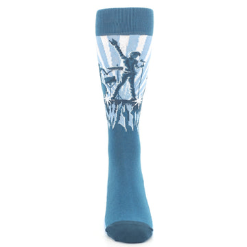 Blue Rock Band Socks - Men's Novelty Dress Socks