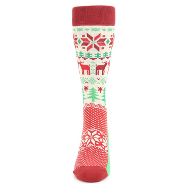 Fair Isle Christmas Socks - Men's Novelty Dress Socks