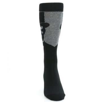 Gray Black Abraham Lincoln Men's Dress Socks