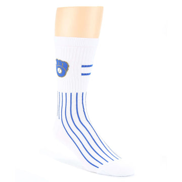 White Milwaukee Brewers Socks - Men's Athletic Crew Socks