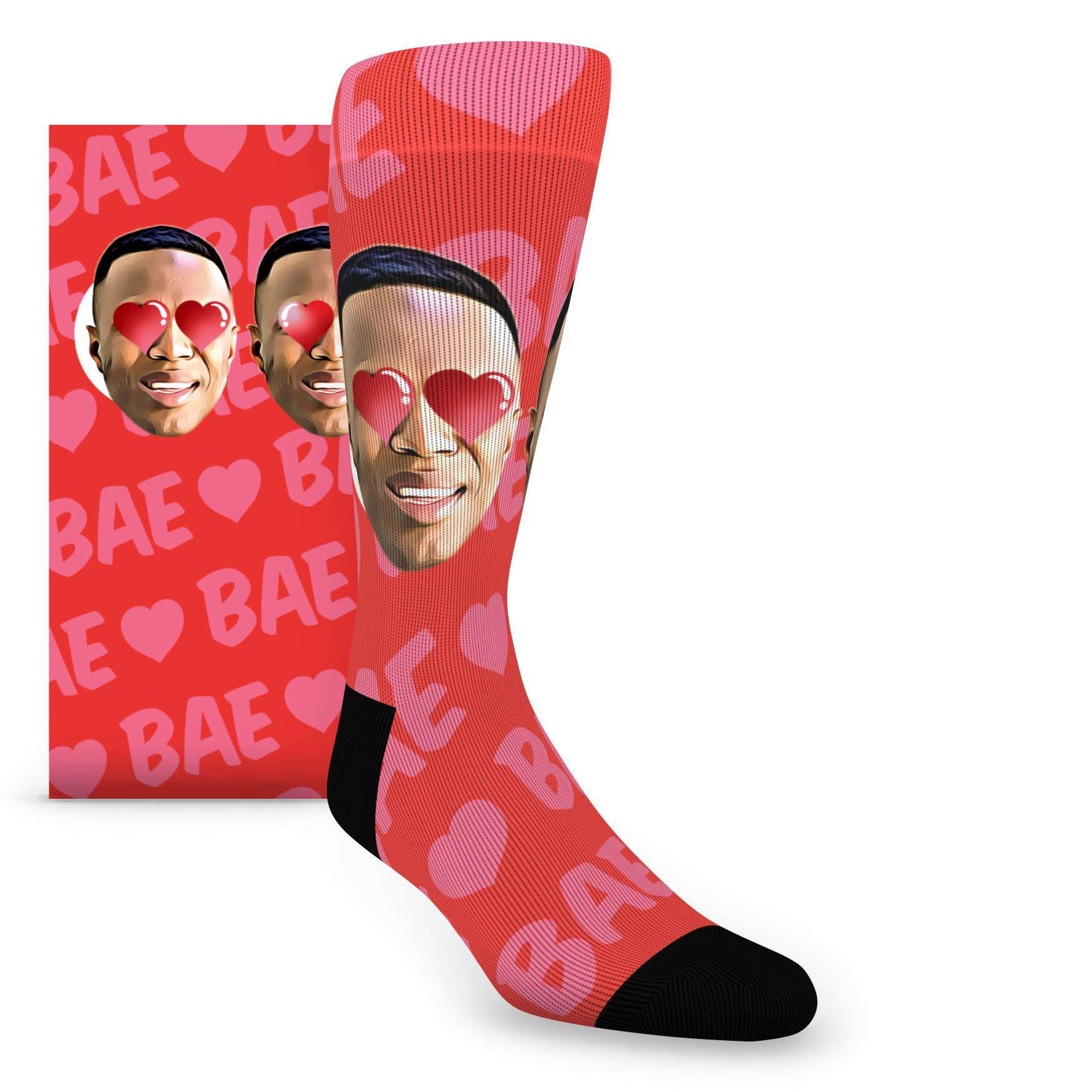 Bae Valentine's Day Custom Face Socks - Men's Custom Socks