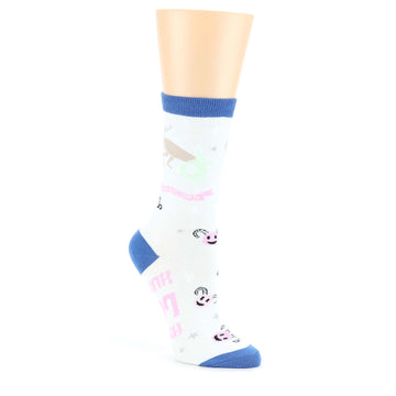 Light Green Capricorn Zodiac Sign Women's Dress Socks