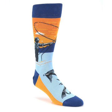 Fly Fishing Socks - Men's Novelty Dress Socks
