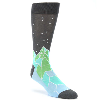 Green Blue Mountain Socks - Men's Dress Socks