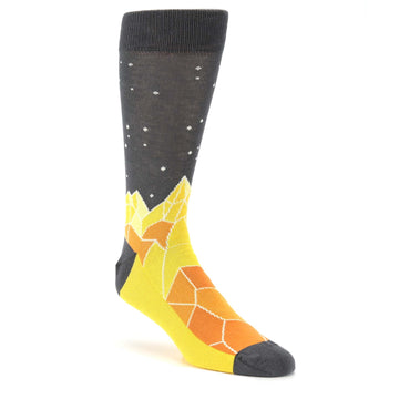 Yellow Orange Mountain Socks - Men's Dress Socks